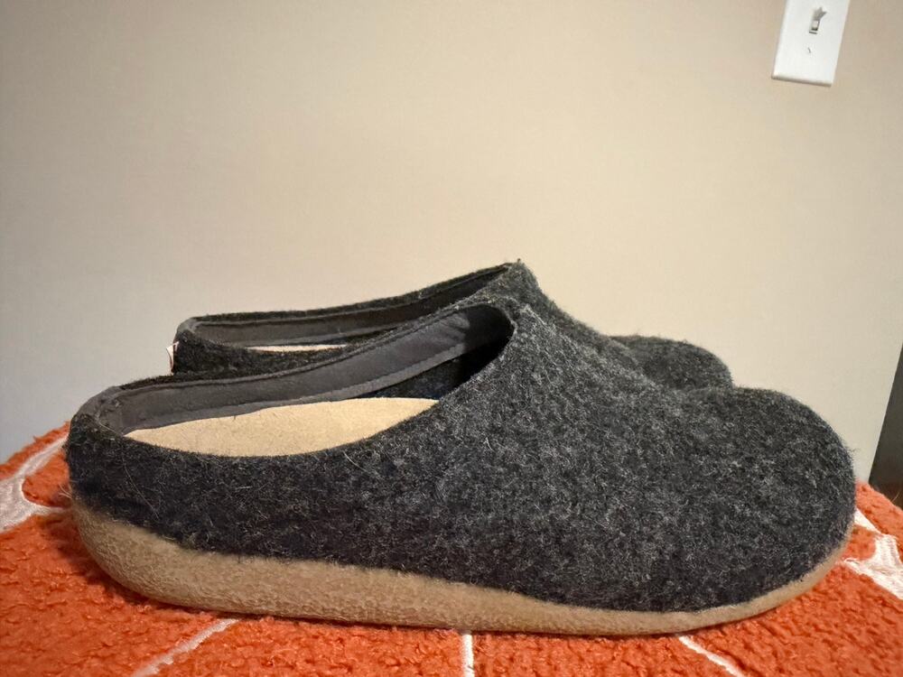 Sanita Wool Lodge Slide Clog Slipper Size 38 Gray